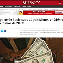 Importe de Fusiones y adquisiciones en Mxico creci ms de 200%